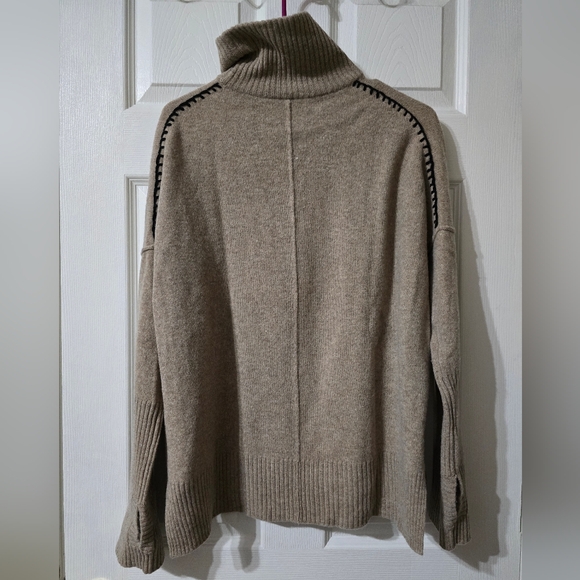 Zadig & Voltaire Alma Give Me Love Oversized Turtleneck Sweater, 100% Wool, EUC! - Picture 10 of 15